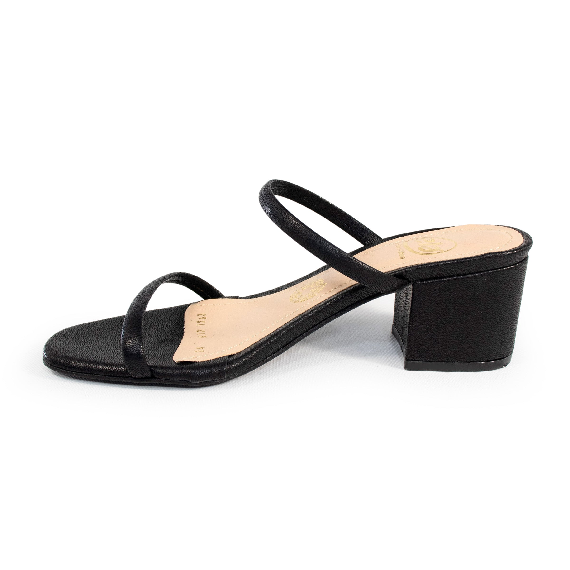 Sandalia color negro para mujer-Parte interna