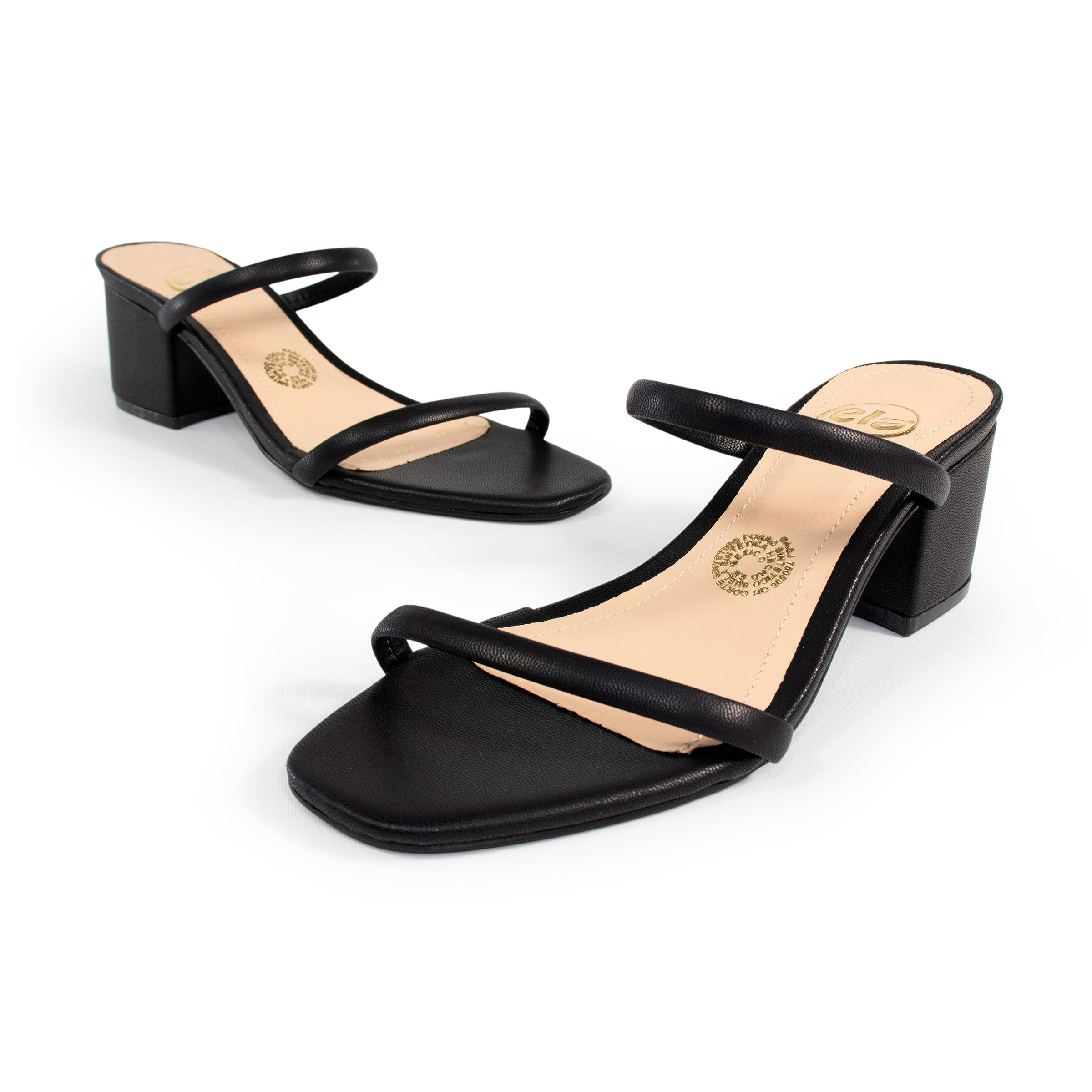 Sandalia color negro para mujer-Par