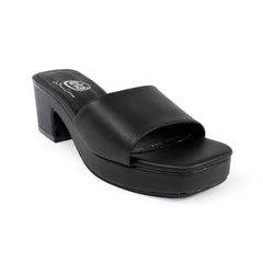 Sandalia de plataforma color negro para mujer-Perfil